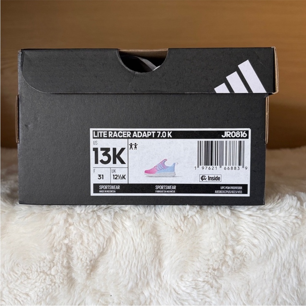 ✨34✨NWT•adidas Lite Racer Adapt 7.0 Kids' Shoes | Size 13 - Picture 10 of 11